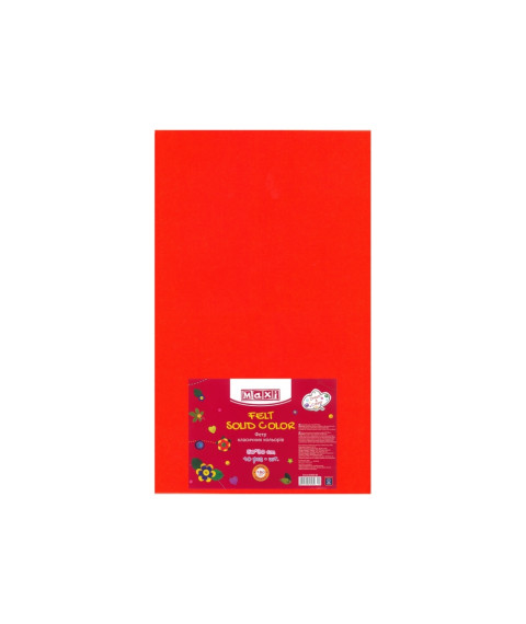 Fetru, 50x30cm, 180g/m2, orange, 10 foi, MAXI
